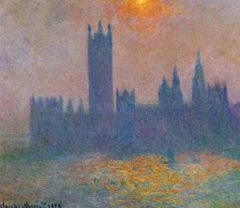 尅勞德 莫奈 Houses of Parliament, Effect of Sunlight in the Fog